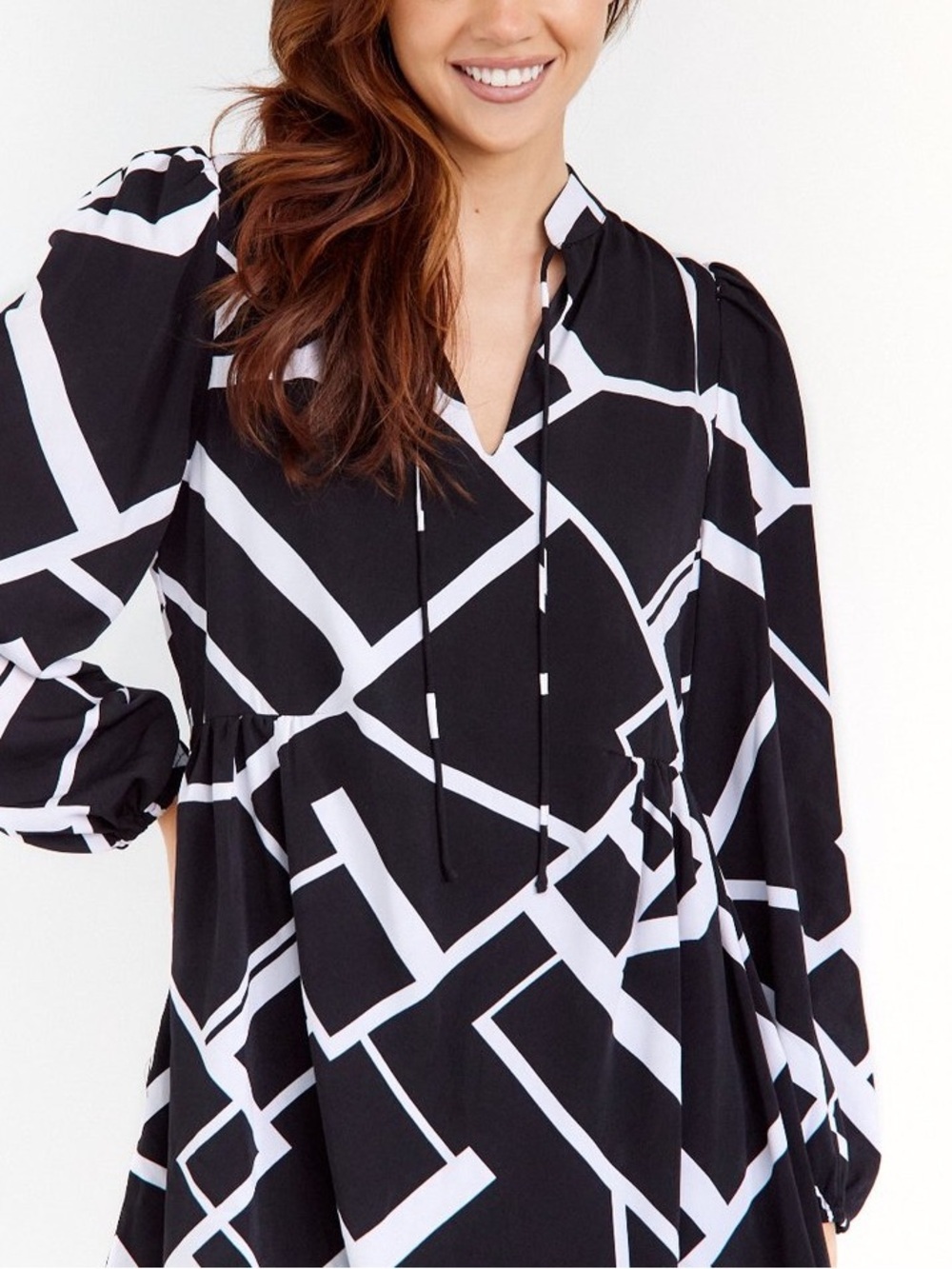 Fab’rik Black & White Geometric Dress - Picture 5 of 5